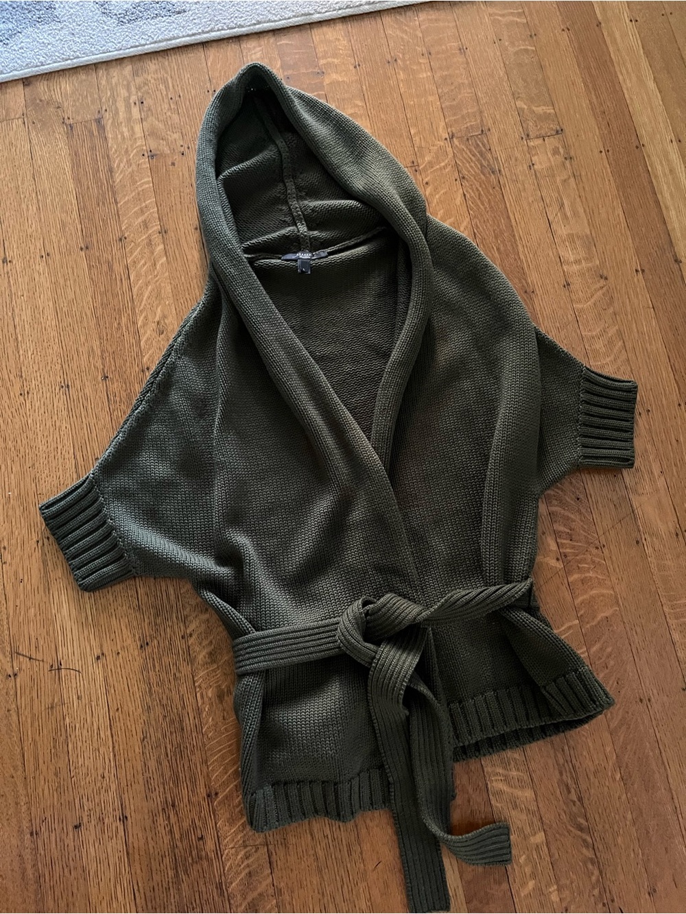MaxMara Weekend Olive Knit Hooded Sweater - Picture 3 of 14